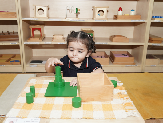 La Joie Preschool classroom environment with children engaged in activities